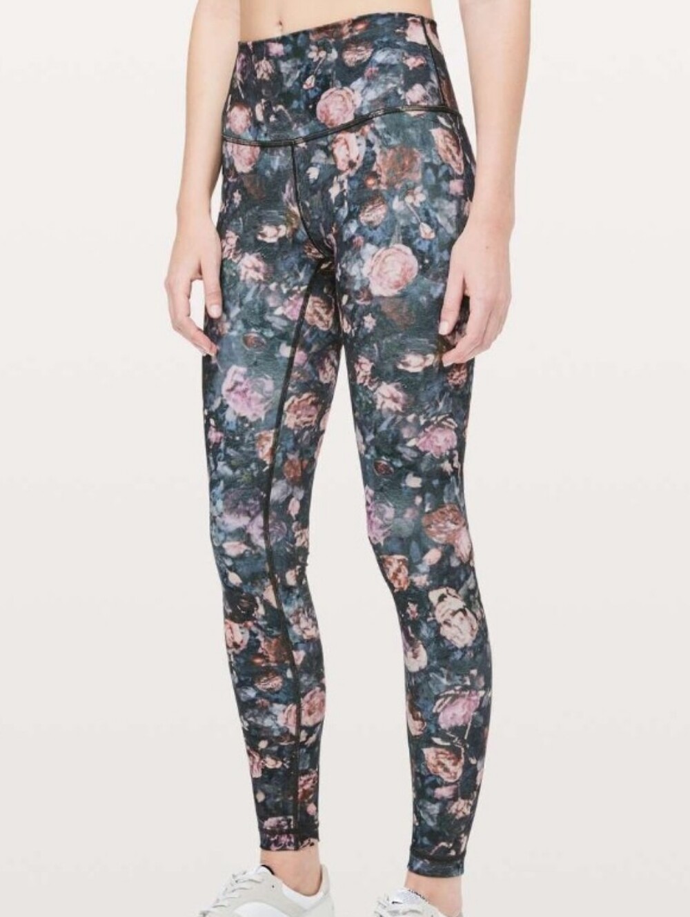 Lululemon x Barre3 Women's Wunder Under High Rise Frosted Rose Multi Leggings 10